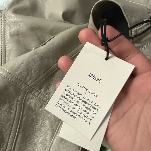 Agolde Recycled Leather Minka Cargo in Toast - Picture 8 of 8